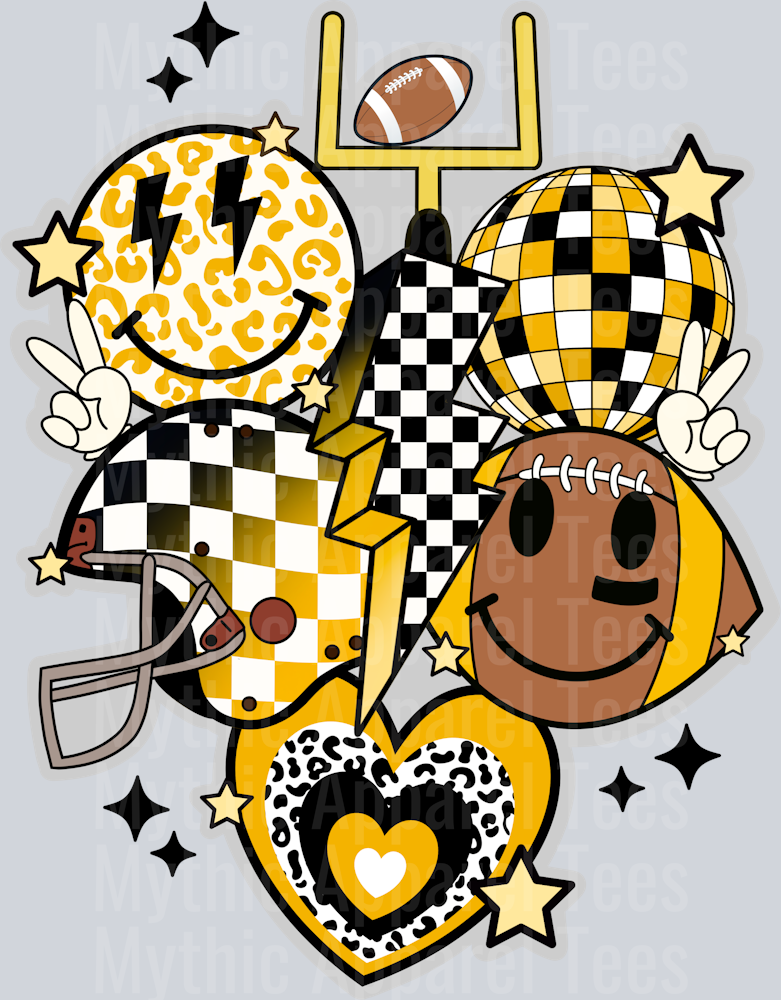 Retro_Football_Collage_Gold
