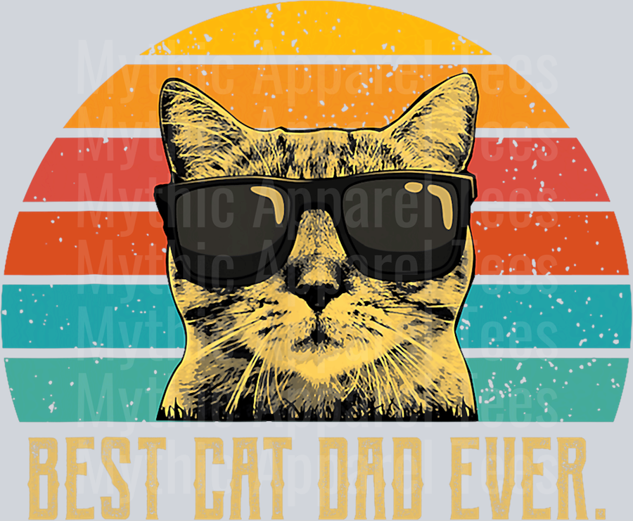 Best cat dad ever 2 DTF Dad Transfers
