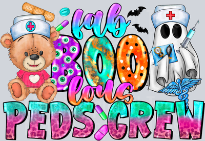 Fab boo Lous Peds Crew Spooky Halloween Nurse