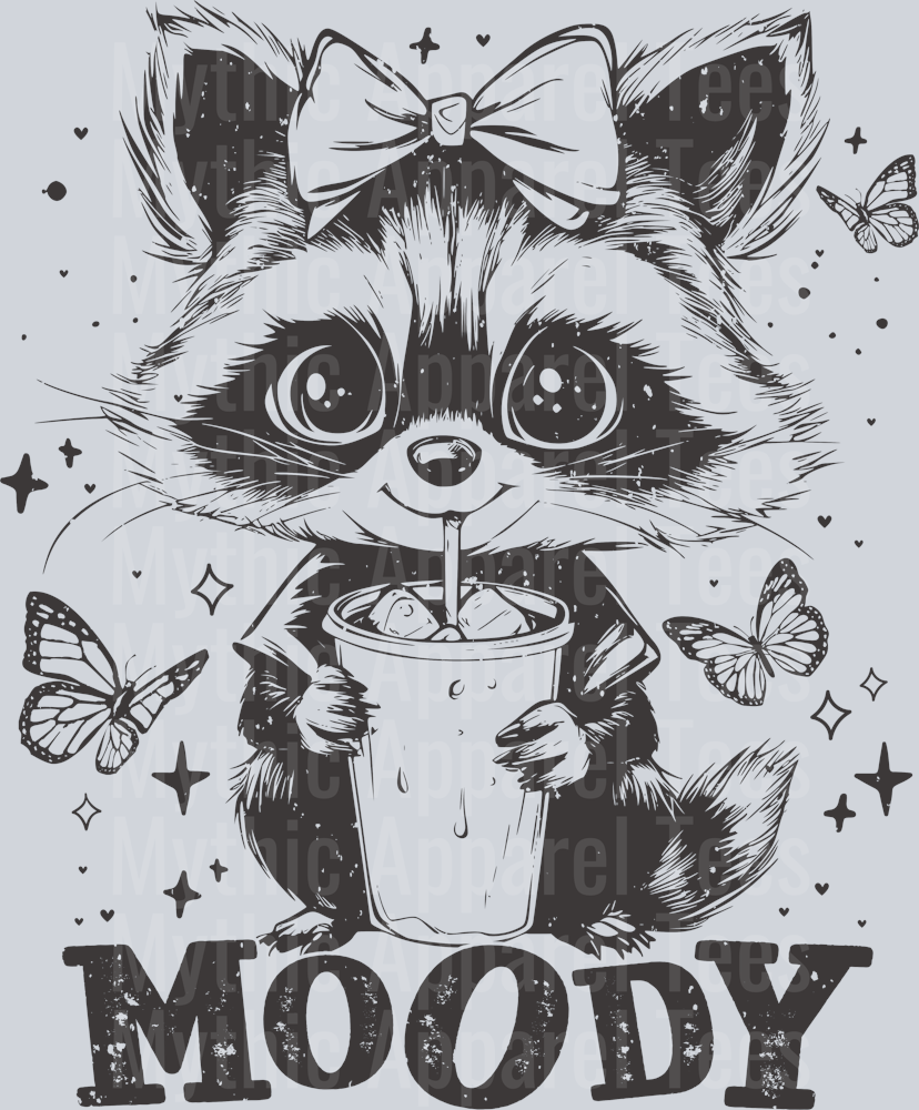 Moody 2 Raccoon DTF Raccoon Transfers