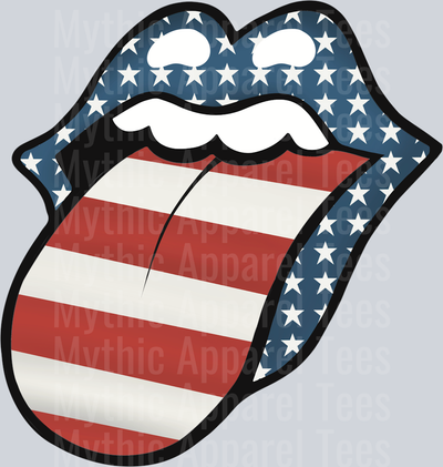 Patriotic kiss DTF Patriotic Transfers