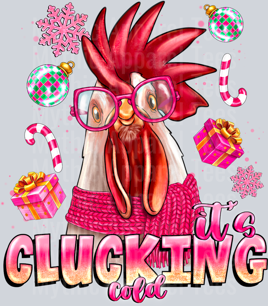 Its Clucking Cold Christmas Winter Season Chicken