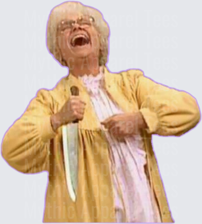 Golden Girls Sophia Petrillo Screaming With Kitchen Knife Yellow Cardigan Unhinged Grandma
