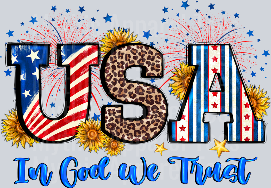 USA In God We Trust Patriotic 4th of July Religious