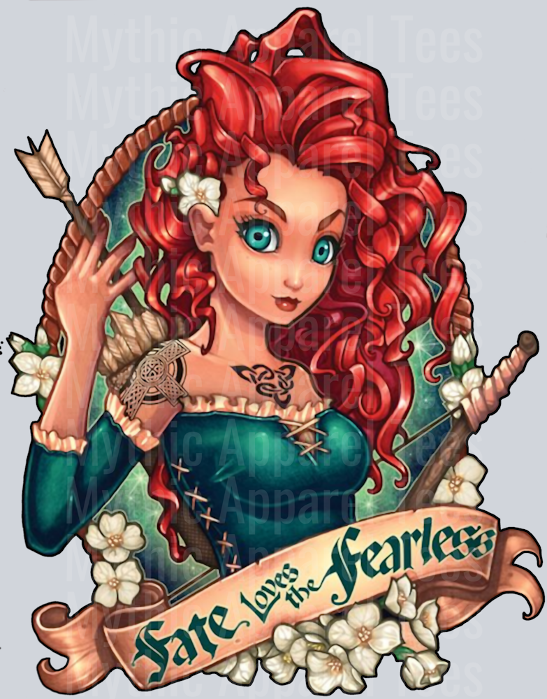 Merida Tattooed Baddies Disney Princess DTF Disney Transfers