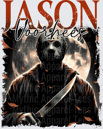 Jason Voorhees Friday the 13th Hockey Mask Machete Full Moon Dark Horror Illustration