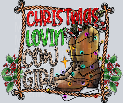 Christmas Lovin Cow Girl Western
