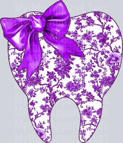 Purple Toile Tooth