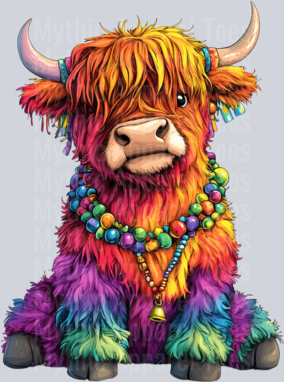 AZ806 Mardi Gras Highland Cow (46)