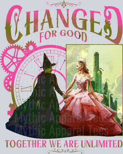 Wicked Changed For Good realistic printDTF Wicked Transfers