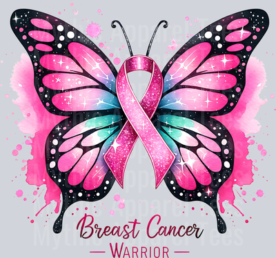 BREAST CANCER WARRIOR BUTTERFLY