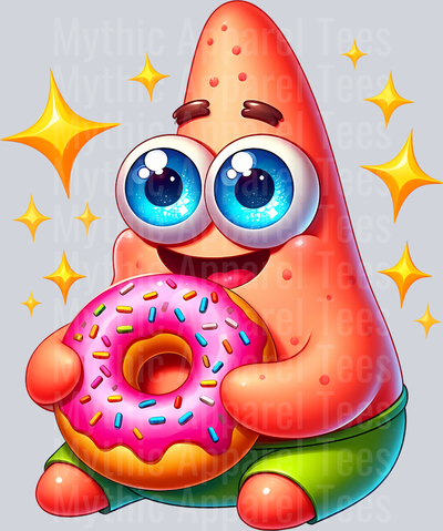 Patrick Starfish Donut DTF Sponge Bob Transfers