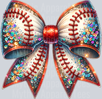 Baseball Glitter Coquette Bow Transfers, Baseball Transfers, Sports, Glitter Designs, Bows, Chunk Glitter