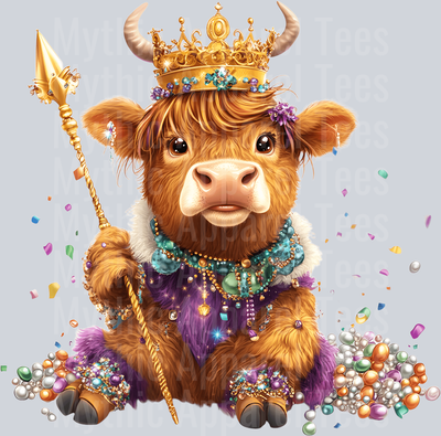 AZ817 Mardi Gras Highland Cow (20)