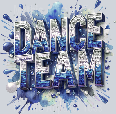 006 Dance Team Sequins Navy Blue DTF Dance Team Transfers