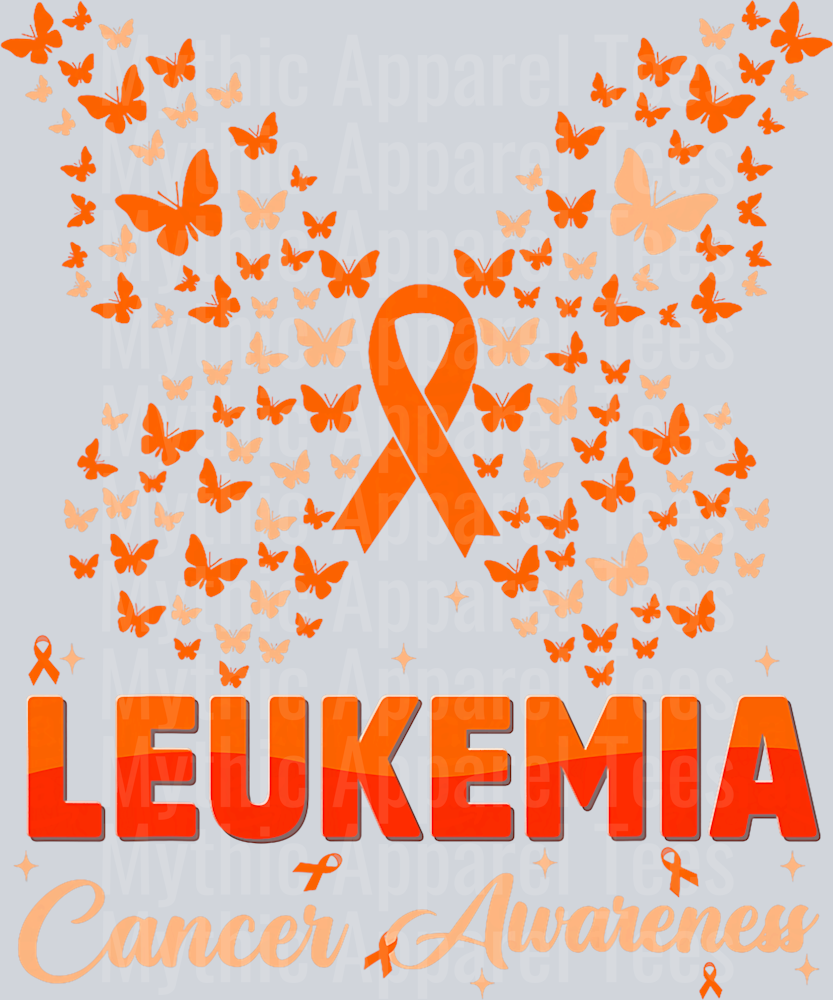Ribbon Butterfly Leukemia Cancer Awareness Men Women T-Shirt