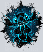 Stitch Disney, Color Splash Theme, Fantasy, Disney Characters, Crystal Ball Design, DTF Transfer