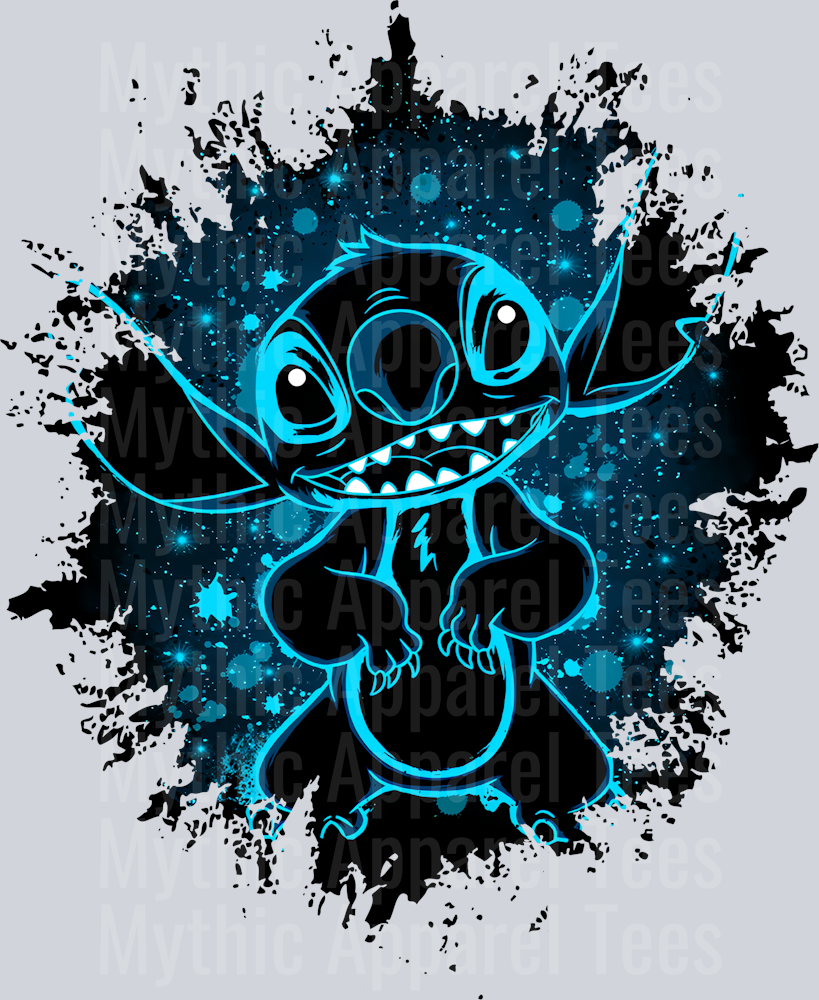 Stitch Disney Dark Silhouette Color Splash Crystal Ball Vision