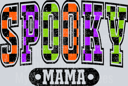 Spooky Mama Orange Purple Green