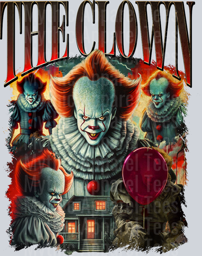Pennywise The Clown red hair in multiple movie scenes Halloween DTF Horror Movie Transfers