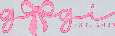 GiGi EST 2025 Pink Ribbon DTF GiGi Transfers