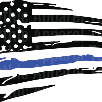 Police Officer Blue Line Back The Blue Transfers