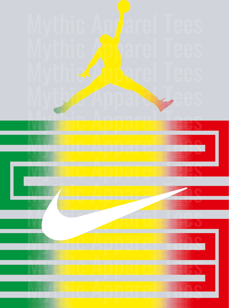GREEN YELLOW RED Jordans Michael Jordan Chicago Bulls Jordans Nike DTF Michael Jordan Transfers