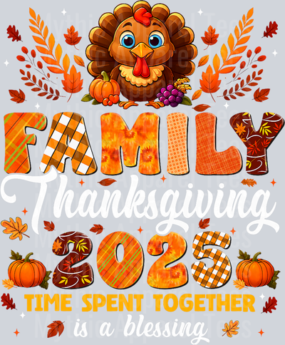 Family Thanksgiving 2025 Family Matching Tee Men Women T-Shirt