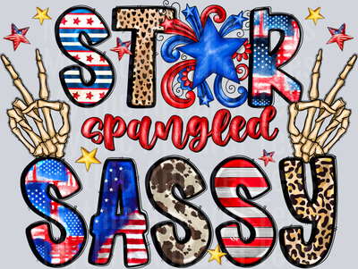 Star Spangled Sassy 4th of july DTF Patriotic Transfers