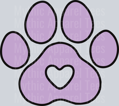 Paw Print Cat Dog DTF Paw Print Transfers