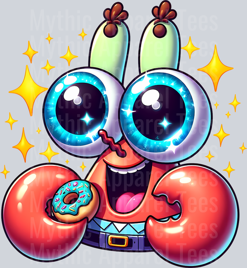 Mr Krabs Donut DTF Sponge Bob Transfers