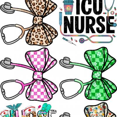 NURSE VARIETY GANG SHEET 10 FULL SIZE IMAGES