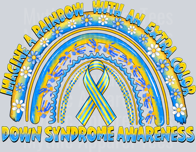 I Magine A Rainbow With An Extra Color Down Syndrome Awareness