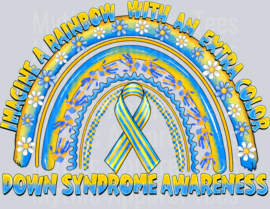 I Magine A Rainbow With An Extra Color Down Syndrome Awareness