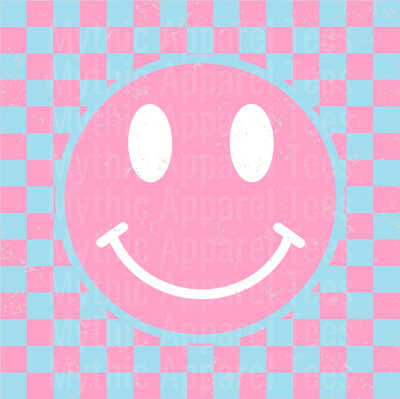 Pink blue smiley
