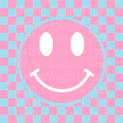 Pink blue smiley