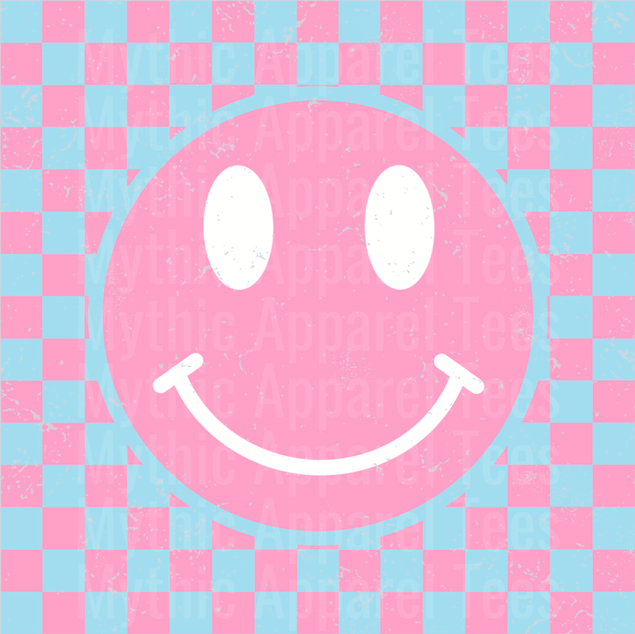 Pink blue smiley
