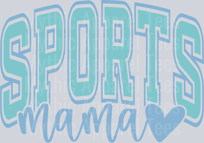 Sports Mama Blue Varsity Letters