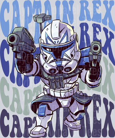 Captain Rex Star Wars Stacked Name Disney