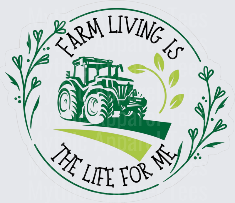 Farm Life Is The Life For Me Green Tractor Floral Badge