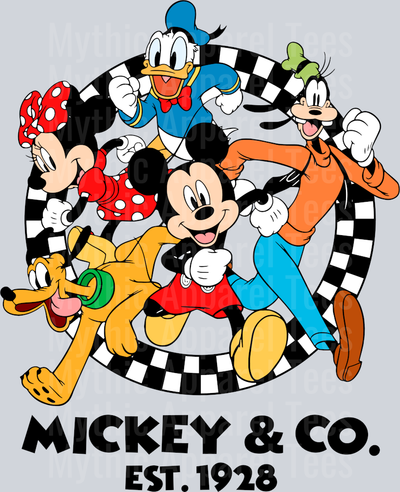 Checkers Circle Mickey & Co Classic Characters Mickey Mouse DTF Disney Transfers