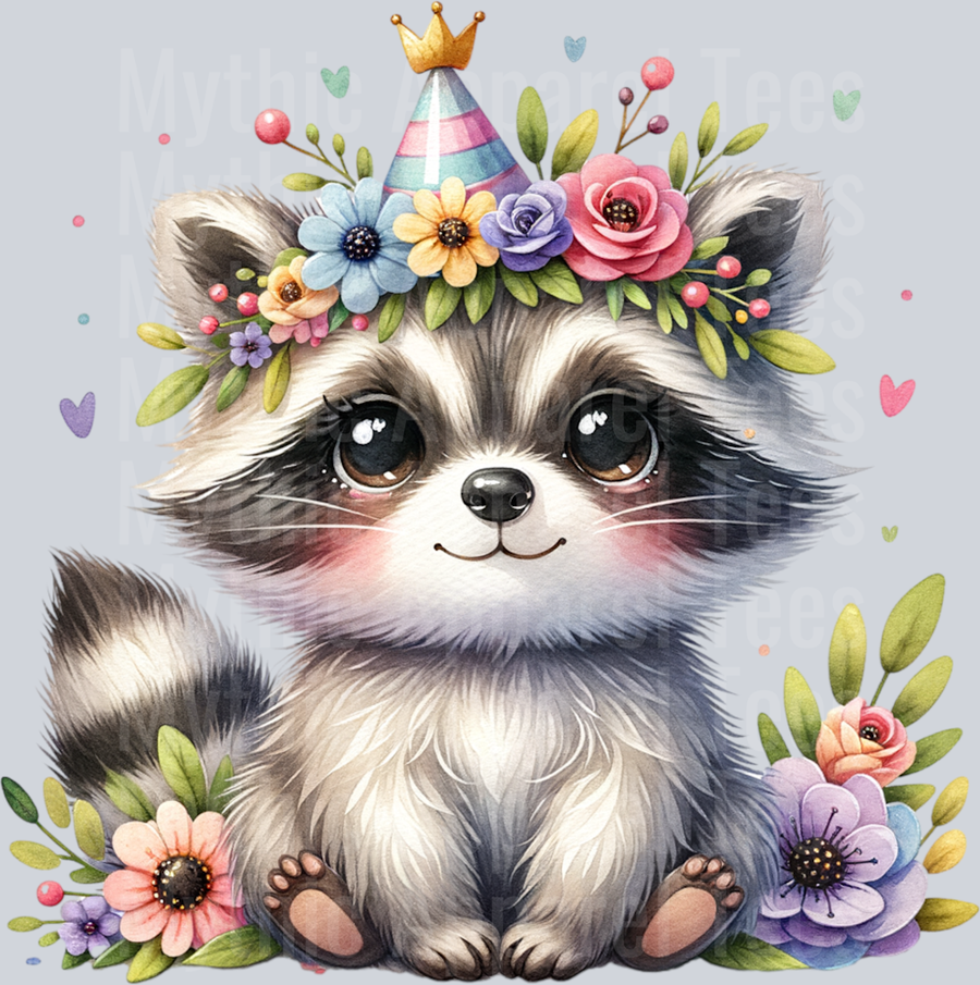 BABY RACCOON IN PARTY HAT CLIPART