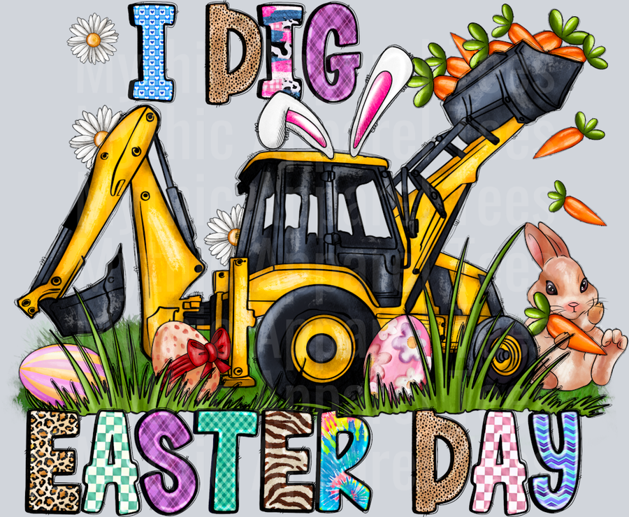 I Dig Easter Day Blue Collar