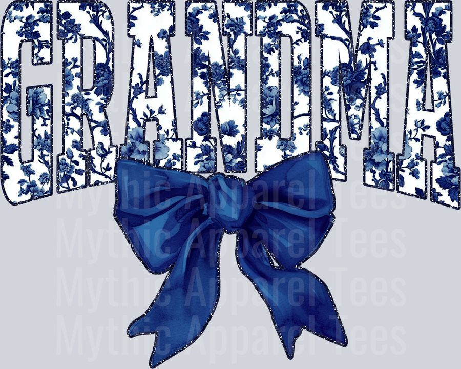 Navy Toile Grandma