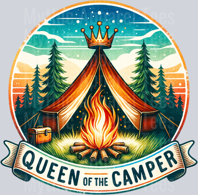 Queen of the Camper 8 DTF Camping Transfers