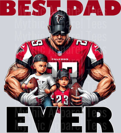Atlanta Falcons Best DAD EVER Fathers Day DTF NFL Transfers