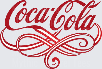 Coke Coca-Cola Classic Script Logo with Infinity Swirl