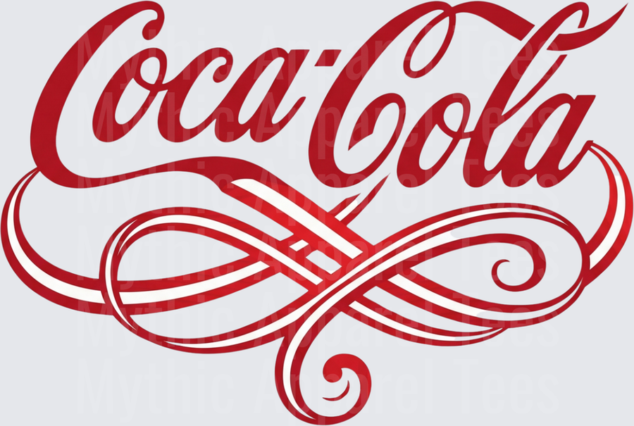 Coke Coca-Cola Classic Script Logo with Infinity Swirl