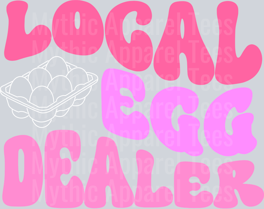 Local Egg Dealer Pink and purple Chicken