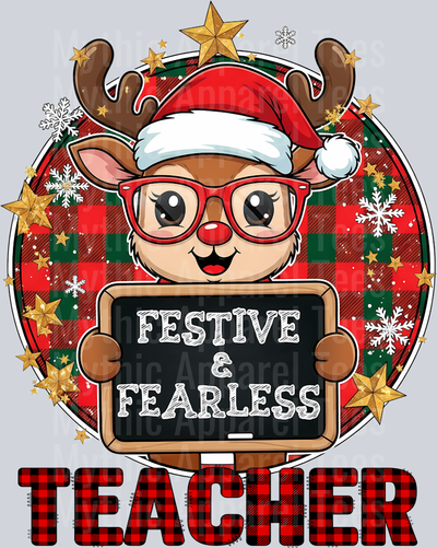 festive fearless red